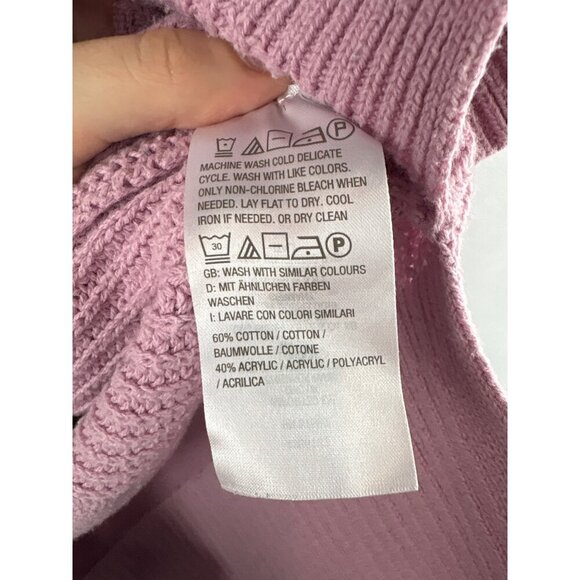 Isaac Mizrahi Live! Womens XS Pink Turtleneck Sweater Cotton Blend - Picture 4 of 5